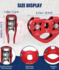 Zipline Pulley 25KN Aluminum Alloy Trolley With Stainless Steel Bearings for Smooth Glide, Built Tough 6061 Aluminum