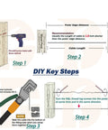Diagram showing installation of Left And Right Handed Thread Lag Screws For One Eighth Inch Decking Cable Railing Kit Hardware Non Turnbuckle System