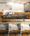 MR16 Dimmable LED Bulbs With GU5.3 Bi-Pin Base, dimmed bedroom lighting at various levels, modern bedroom setting
