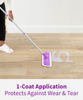 Applying All Floors Restorer That Fills Scratches Brings Back Deep Shine And Locks In Protection For Hardwood Laminate Vinyl And Tile With One Slick Coat 1 Gallon on hardwood floor