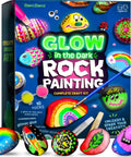 Glow In The Dark Rock Painting Kit For Kids Ages Six To Twelve Arts And Crafts Gift Set With Ten Natural White River Rocks
