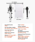Sliding Barn Door 48 By 84 Inch With High Strength MDF Panel And Hardware Kit Waterproof PVC Surface Easy To Install H Frame