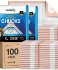 Ultra Absorbent 23x36 Incontinence Underpads with Adhesive Strips, Extra Large Chux Pee Pads with 100 count.