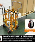 1800 Kg Hydraulic Machinery Mover And Furniture Dolly For No Sweat Heavy Duty Equipment Transport With Adjustable Forks And Foam Pads, 2 Piece Cabinet Mover For Safes And Cupboards, Smooth Warehouse Moving, φ150mm polyurethane wheels
