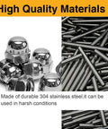 Acorn Nut Kit 70 Piece Stainless Steel Dome Head Hex Cap Nuts Set 8 32 10 24 1 4 20 5 16 18 for Indoor and Outdoor Use