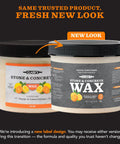 Natural Stone Wax Sealant Pro Grade For Soapstone, Slate And Concrete Countertops With Carnauba And Beeswax, 32 Ounce jars.
