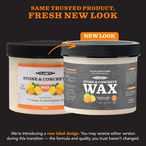Natural Stone Wax Sealant Pro Grade For Soapstone, Slate And Concrete Countertops With Carnauba And Beeswax, 32 Ounce jars.