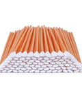 Top Tier One Hundred Count Four Inch Cleaning Swabs In Orange Knitted Polyester Heads stacked for camera optics and delicate gear