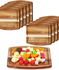 Kigley 10-pack acacia wood cutting boards with groove, 8 x 10 inches, for chopping and charcuterie