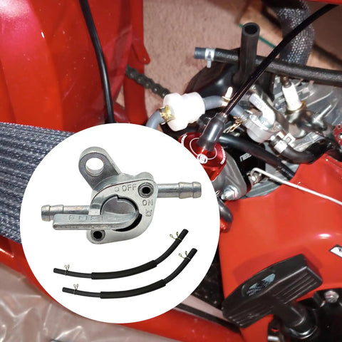 Inline Gas Petcock Shut Off Valve For 50cc To 125cc Dirt Bikes Mini Bikes Go Karts ATVs and More Fits Three Sixteenth Inch Fuel Line