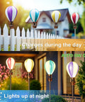 Solar Pathway Lights Outdoor 4 Pack Hot Air Balloon Style Waterproof for patio garden yard walkway fence decor