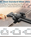 Dead Nuts On Accuracy Thin Rip Jig For Table Saw shows adjustment features for miter slots, perfect for narrow stock cutting.