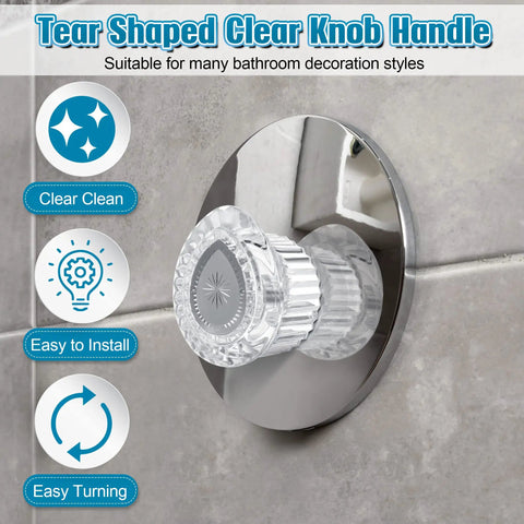 Replacement Shower Knob Kit For Moen 100710 Single Handle Tub And Shower Faucets Chrome Inserts 4 Pcs, easy install