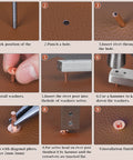 Step-by-step guide using Copper Leather Rivets Kit With Burrs, Setter Tool And Punches, 50 Sets Of Pro Grade Leather Fasteners