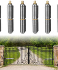 5 Piece Water Drop Weld On Gate Hinges Set, Steel Build With Round Head Copper Pad, Gray Finish, Tough As Nails, 0.51 By 0.63 By 3.15 Inch