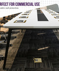 2 Gang 20A Solid Brass Floor Box Kit With Tamper Resistant Receptacles under conference table in commercial setting