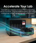 Heavy-Duty 4-Bay Desktop Nas Built To Crush Massive Data Loads Without Breaking A Sweat, Featuring Quad-Core Amd Ryzen Processor And 8Gb Ram with GPU for enhanced performance.