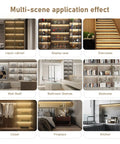 Multi-scene application of Under Cabinet LED Light Strip Kit 16.4Ft Cuttable Warm White 3000K