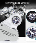 All In One Jewelers Loupe Set With Illuminated Magnifiers Providing 30x 60x And 90x Three Level Zoom Plus 30x And 60x Secondary Lens