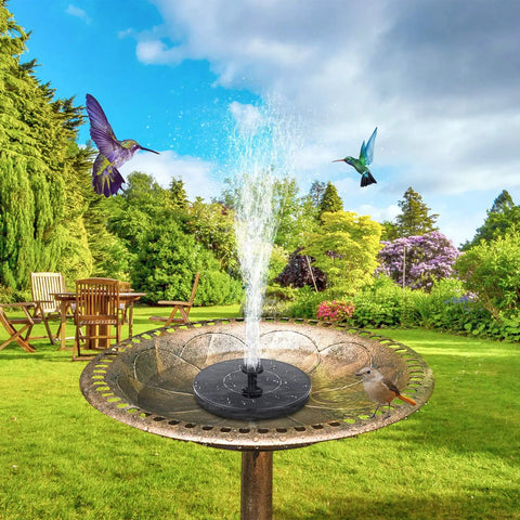 1W Solar Bird Bath Fountain Pump For Bird Bath Garden Pond Pool Outdoor Free Standing Floating Solar Powered Water Pump That Runs In Direct Sun With 50 To 70 Cm Spray And Attracts Hummingbirds And Wildlife Easy Setup in sunlit garden