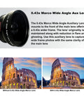 0.43x Marco Wide Angle Lens with example photos for DSLR Camera Bundle With EF-S 18-55mm Lens SanDisk 32GB Card Tripod Case