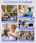 Portable Electric Water Jug Dispenser With USB C Charging Dual Motors For 2 To 5 Gallon Jugs in various settings
