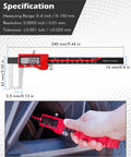 Digital Brake Rotor Caliper Tool For Disc Brake Thickness, Wheels On Rotor Gauge, 6 Inch Stainless Vernier Rotor Micrometer With Large LCD