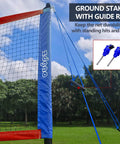 Close-up of Badminton And Volleyball Combo Set With 32-Foot Adjustable Net For Lawn And Backyard Easy Setup Pro Grade Volleyball Net detail