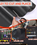 Heavy Duty Tool Box Drawer Liner One Eighth Inch Thick 24 Inch Wide 32 Feet Long Non Slip Grippy Rubber Shelf Mat for cutting