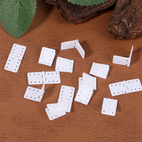 Dope 20 Piece Nylon Hinges For RC Planes And Fixed-Wing Models Foldable Square-Leaf Hinge Set displayed on a surface