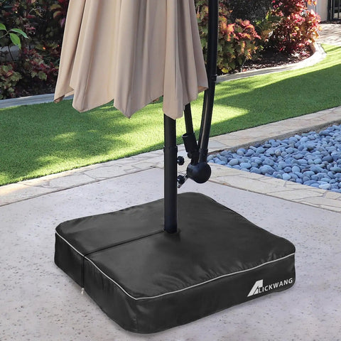 Heavy Duty 600D Waterproof Anti UV Outdoor Square Umbrella Base Cover Fits Patio Stand Up To 30 L X 30 W X 6 H Black Cover