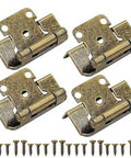 Half Inch Overlay Cabinet Hinges Polished Chrome Self Closing Semi Concealed Hinges For Face Frame Cabinets with screws