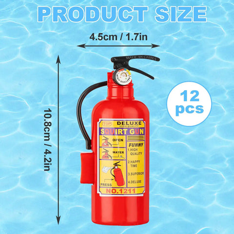 Mini Fire Extinguisher Water Squirt Guns 12 Pack Ultimate Hype For Summer Pool Parties And Backyard Ragers Perfect Squad Pick For Kids Teens And Adults Compact Design Makes Sharing Effortless During Any Outdoor Bash Or Beach Day