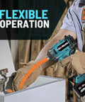 450 Nm Brushless Cordless Impact Wrench One Half Inch Drive With 4.0 Ah Battery And Four Sockets Beast Power For Cars DIY Projects Furniture Lawn Mower Blue used for cabinet hinge work