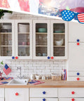 Kitchen with Patriotic Star Cabinet Knob Set 12 Piece Red And Blue Silicone Drawer Knobs For Kitchen Decor 4th Of July Party Decor Easy Assembly With Screws Great Gift For Home And Holiday