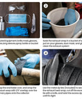 Step-by-step installation guide for Exhaust Heat Wrap Kit 2 Inch 16 Foot High Temp Fiberglass Header Wrap and locking ties on exhaust