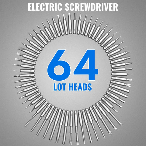 Mini Electric Screwdriver 3.7V Cordless Precision Set Rechargeable 72 In 1 Magnetic Bit Tech Tool Kit lot heads display