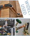 Four Piece One Half Inch Pipe Insulation Foam Tubing Elbows For Outdoor Water Lines installed on various pipe fittings