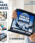 Giant Reusable Ice Packs For Large Coolers, 14X10 Inch Leakproof Freezer Blocks shown being filled for outdoor use.