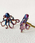 Dope Hand Painted Octopus Cabinet Knobs Set Of 2 For Cabinets Drawers Closets And Doors With Mounting Screws Ocean Spirit Dresser Pulls