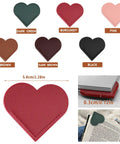 Genuine Leather Heart Page Corner Bookmarks For The Reading Crew Soft Grip Clips Totally Sweet Multi Color Set displayed in various colors.
