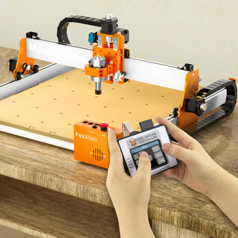 Person using Offline CNC Controller With Touchscreen LCD For Masuter Pro And Masuter 3 GRBL Control Module With SD Card
