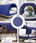 Full Size Bed Canopy Tent For Privacy And Comfort, Dream Space Pop Up Indoor Tent with Portable Frame, in various rooms.