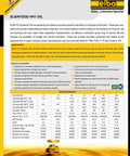 Elba FG hydraulic oil specification sheet detailing features, applications, and typical analysis for food industry use.