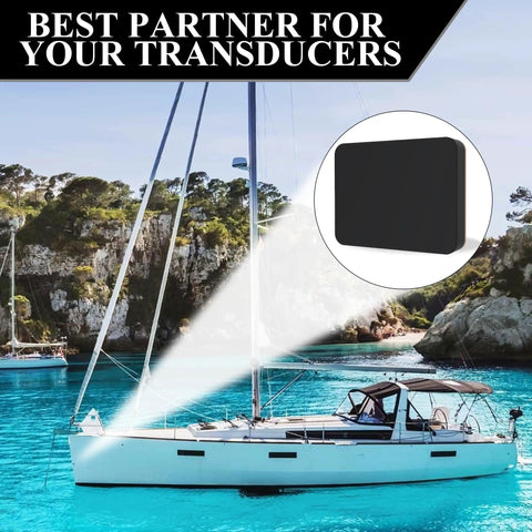 Screwless Transducer Mounting Plate For Boats, No Hull Drilling, Freely Mount On Your Boat, 4.5 By 3.5 Inch Standard Size, Black, Perfect For Small To Medium Sonar Transducers, Easy Clamp On on sailboat hull