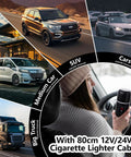 Woman using On The Go 12V/24V Car Travel Kettle With 420ml Capacity in a car, suitable for SUVs, medium cars, and big trucks.
