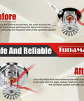 Sleek Recessed Fire Sprinkler Escutcheon Trim Ring Covers 1/2 Inch Ips Pipes To Hide Ugly Hardware In Any Residential Or Commercial Space Quick Snap On Design For Hassle Free Install And A Clean Modern Look.