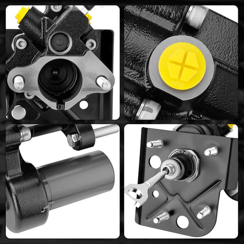 Close-up of Hydraulic Power Brake Booster For Chevy Silverado 2500 HD And GMC Sierra 2500 HD 2007-2010, bolt connections visible.