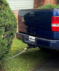 Truck using 2 Inch Shackle Hitch Receiver Set With Three Quarter Inch D Ring, 45000 Lb Break Strength for towing