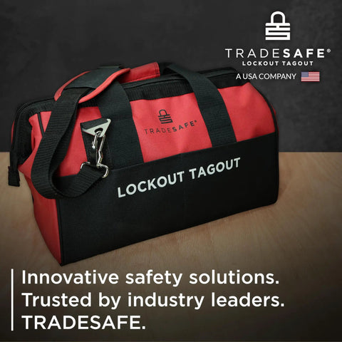 Valve Lockout Tagout Kit For 55 LOTO Devices Including Ball, Butterfly, And Gate Valves, Locks, Cables, Hasps, And Tags, OSHA Compliant